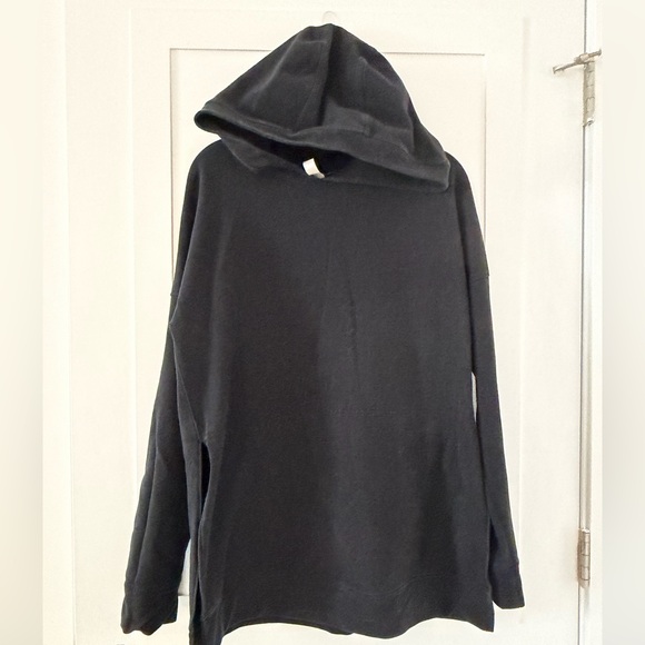 Lululemon A Cut Above Black Hoodie Expression Logo Side slot inside pocket Sz 10 - Picture 3 of 8